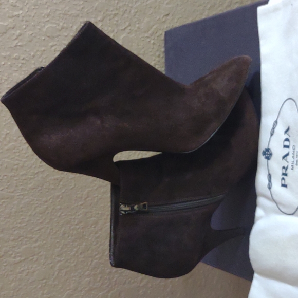 Prada brown suede Demi boot - Picture 2 of 5